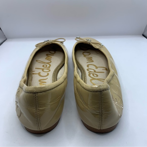 Sam Edelman size 6M Vaneli Women's Salia Bow Ballet Flat Nuded Patent Flats - Picture 5 of 7